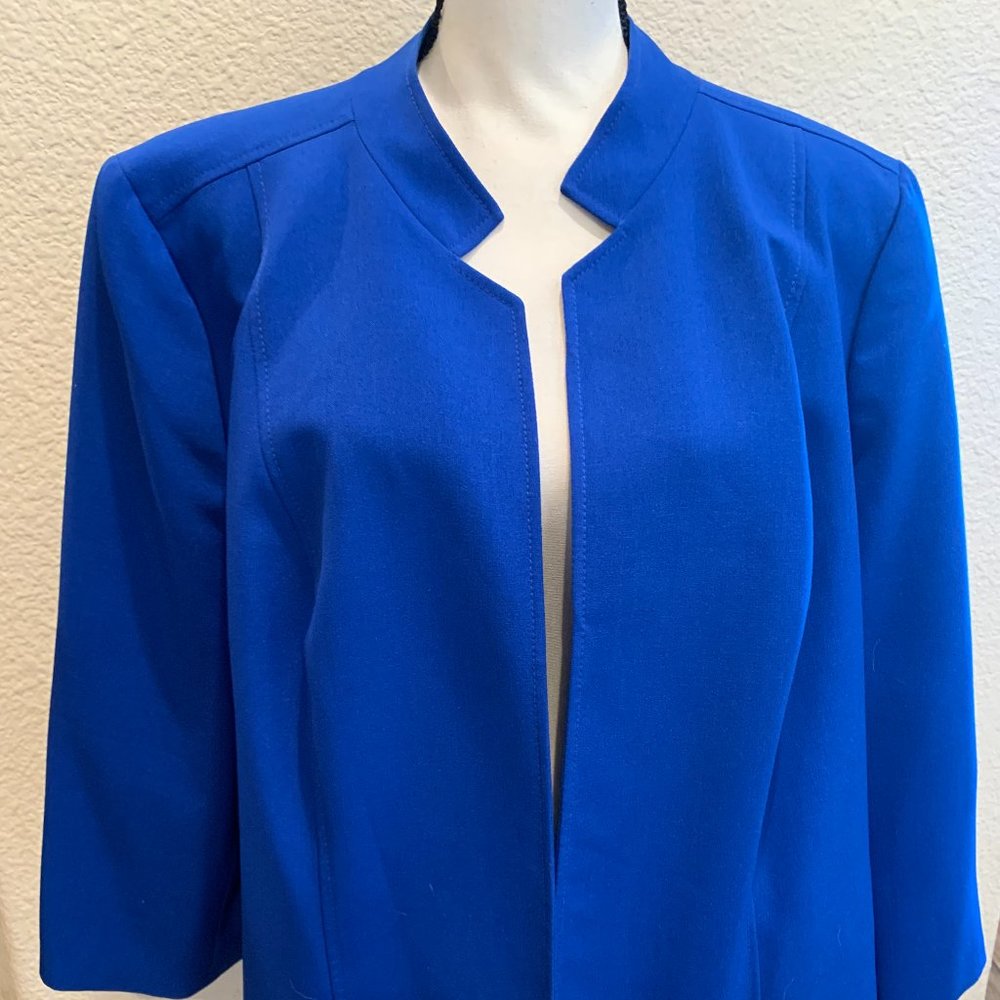 Women's Royal Blue Suit Jacket with Black Skirt